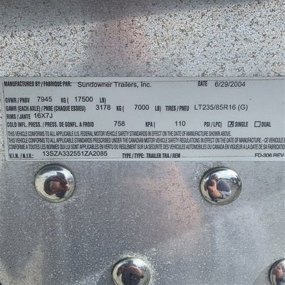 2005 SUNDOWNER 3 HORSE Base