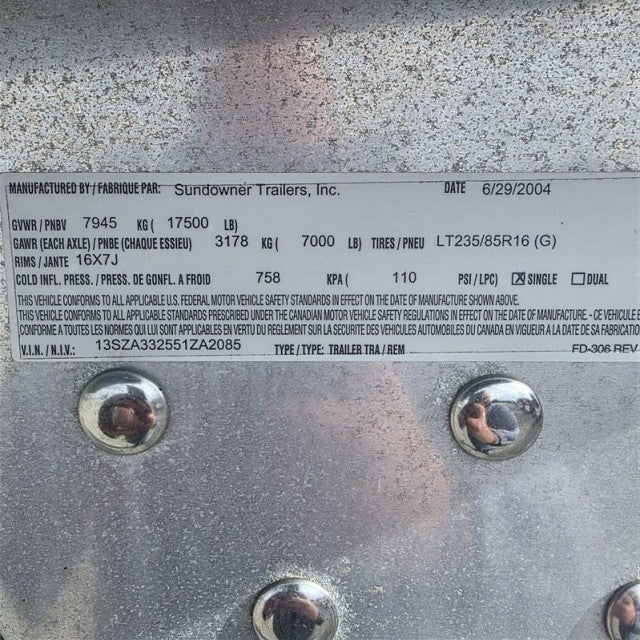 2005 SUNDOWNER 3 HORSE Base